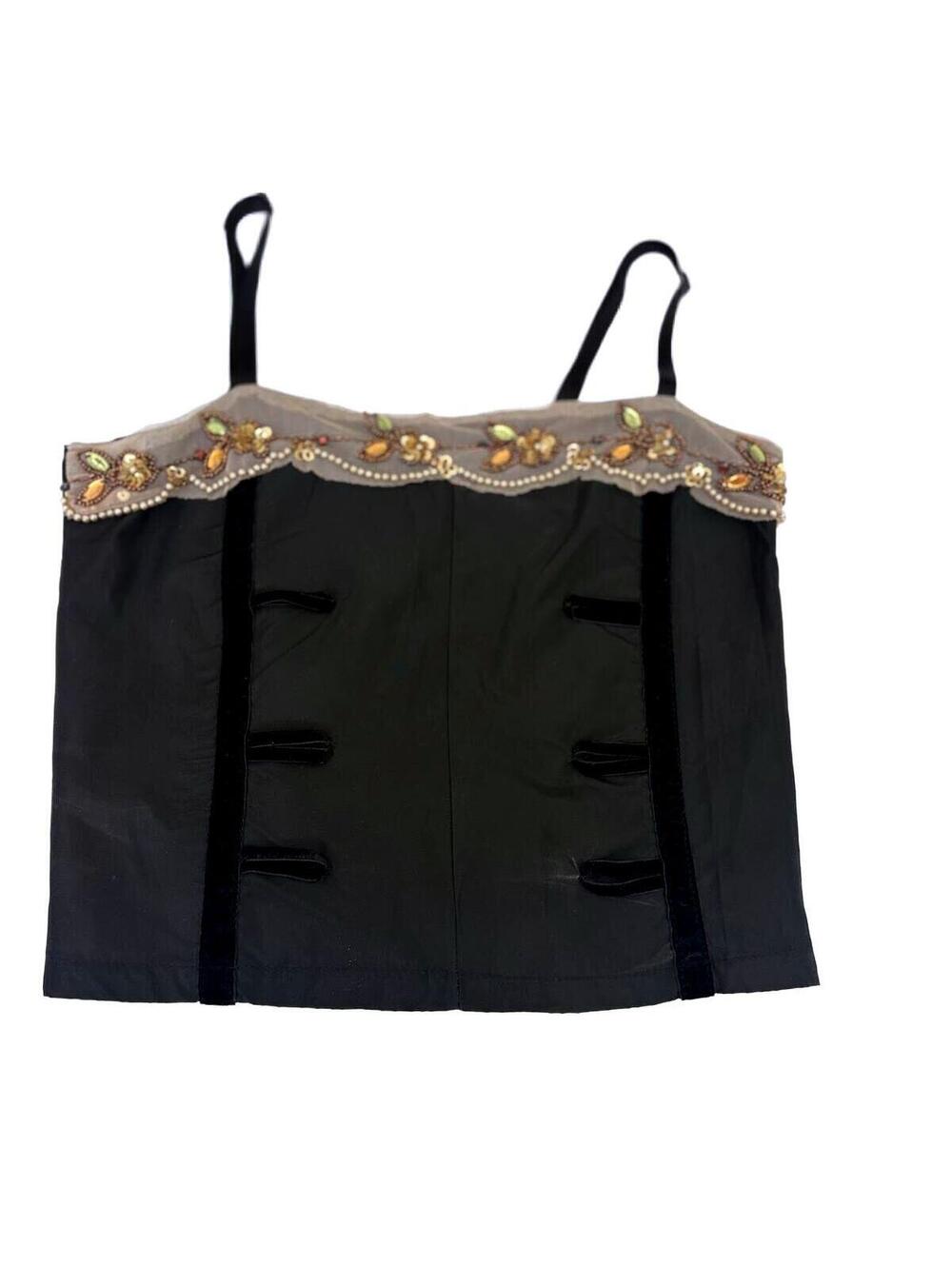 Y2k Vintage Vampy Witchy Whimsigoth Corset Top XS